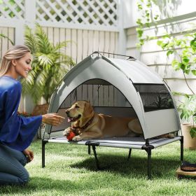Elevated Dog Bed with Removable Canopy (Option: Light Gray-780x160x110 mm)